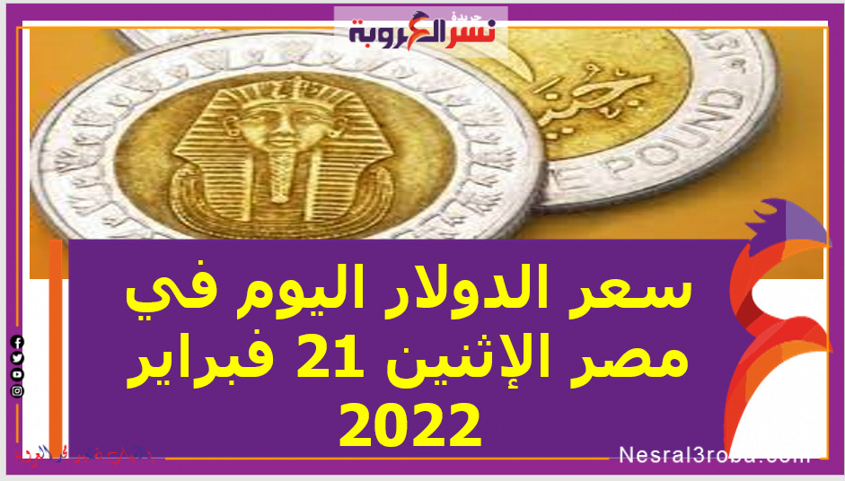 سعر الدولار اليوم في مصر الإثنين 21 فبراير 2022 خلال التعاملات