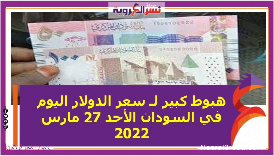 هبوط كبير لـ سعر الدولار اليوم في السودان الأحد 27 مارس 2022