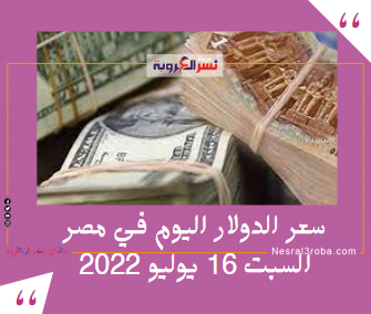 سعر الدولار اليوم في مصر السبت 16 يوليو 2022.. تعاملات هادئة