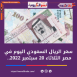 سعر الريال السعودي اليوم في مصر الثلاثاء 20 سبتمبر 2022.. خلال التداول