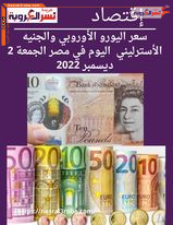 سعر اليورو الأوروبي والجنيه الأسترليني اليوم في مصر الجمعة 2 ديسمبر 2022