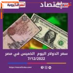 سعر الدولار اليوم في مصر الخميس 8 ديسمبر 2022.. هبوط طفيف