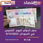 سعر الدولار اليوم في السودان الخميس 8 ديسمبر 2022..ثبات أسعار العملات الأجنبية