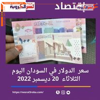 سعر الدولار اليوم في السودان الثلاثاء 20 ديسمبر 2022.. داخل البنوك التجارية