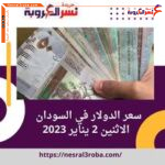 سعر صرف الدولار اليوم في السودان الإثنين 2 يناير 2023.. ثبات الجنيه