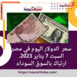 سعر الدولار اليوم في مصر السبت 7 يناير 2023.. ارتباك ملحوظ بالسوق السوداء