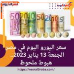 سعر اليورو والريال السعودى اليوم في مصر الجمعة 13 يناير 2023.. "تراجع ملحوظ"
