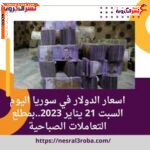اسعار الدولار في سوريا اليوم السبت 21 يناير 2023..بمطلع التعاملات الصباحية