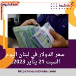 سعر الدولار في لبنان اليوم السبت 21 يناير 2023 ارتفاعاً ملحوظاً أمام الليرة.