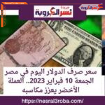 سعر صرف الدولار اليوم في مصر الجمعة 10 فبراير 2023.. العملة الأخضر يعزز مكاسبه