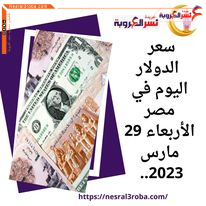 سعر صرف الدولار اليوم في مصر الأربعاء 29 مارس.. خلال تعاملات