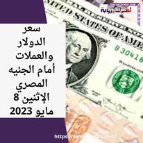 سعر الدولار والعملات أمام الجنيه المصري الإثنين 8 مايو 2023