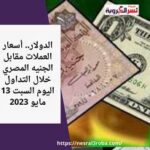الدولار.. أسعار العملات مقابل الجنيه المصري خلال التداول اليوم السبت 13 مايو 2023