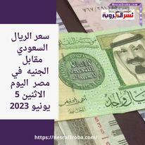 سعر الريال السعودي والدرهم مقابل الجنيه في مصر اليوم الاثنين 5 يونيو 2023