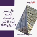 الأن ىسعر الحديد والأسمنت اليوم الإثنين 19 يونيو2023...تسليم أرض مصنع