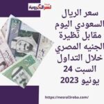 سعر الريال السعودي اليوم مقابل نظيرة الجنيه المصري خلال التداول السبت 24 يونيو 2023
