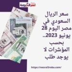 سعر الريال السعودي في مصر اليوم 28 يونيو 2023.. بحسب المؤشرات لا يوجد طلب