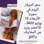 سعر الدولار اليوم في سوريا الأربعاء 12 يوليو 2023.. الأخضر يزيد من المخاوف والقلق