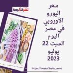 سعر اليورو الأوروبي في مصر اليوم السبت 22 يوليو 2023