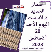 أسعار الحديد والأسمنت اليوم الأحد 20 أغسطس 2023..تسليم أرض مصنع.