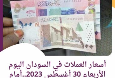 أسعار العملات في السودان اليوم الأربعاء 30 أغسطس 2023..أمام الجنيه