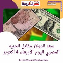 سعر الدولار مقابل الجنيه المصري اليوم الأربعاء 4 أكتوبر 2023منذ اجتماع البنك المركزي