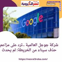 شركة جوجل العالمية ..ترد على مزاعم حذف سيناء من الخريطة: لم يحدث