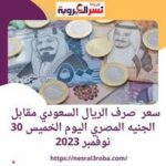 سعر صرف الريال السعودي مقابل الجنيه المصري اليوم الخميس 30 نوفمبر 2023
