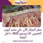 سعر الدولار الأن ..في مصر اليوم الخميس 21 ديسمبر 2023 داخل البنوك