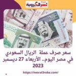 سعر صرف عملة الريال السعودي في مصر اليوم.. الأربعاء 27 ديسمبر 2023