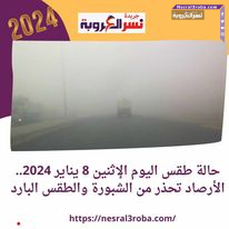 تحذير هام شبورة وطقس بارد...حالة طقس اليوم الإثنين 8 يناير 2024