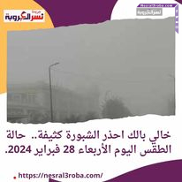 خالي بالك احذر الشبورة كثيفة.. حالة الطقس اليوم الأربعاء 28 فبراير 2024.