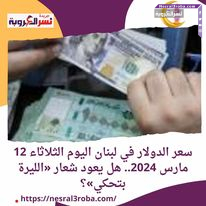 سعر الدولار في لبنان اليوم الثلاثاء 12 مارس 2024.. خلال تعاملات