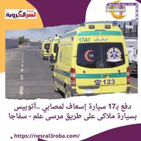 دفع بـ17 سيارة إسعاف لمصابي ..أتوبيس بسيارة ملاكى على طريق مرسى علم - سفاجا