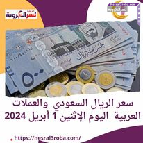 سعر الريال السعودي والعملات العربية اليوم الإثنين 1 أبريل 2024