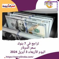 هبوط في 7 بنوك.. سعر الدولار اليوم الأربعاء 3 أبريل 2024