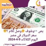 بص وشوف وصل لكام ؟.. سعر الدولار في مصر اليوم الثلاثاء 9-4-2024