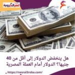 هل ينخفض الدولار إلى أقل من 40 جنيها؟ الدولار أمام العملة المصرية