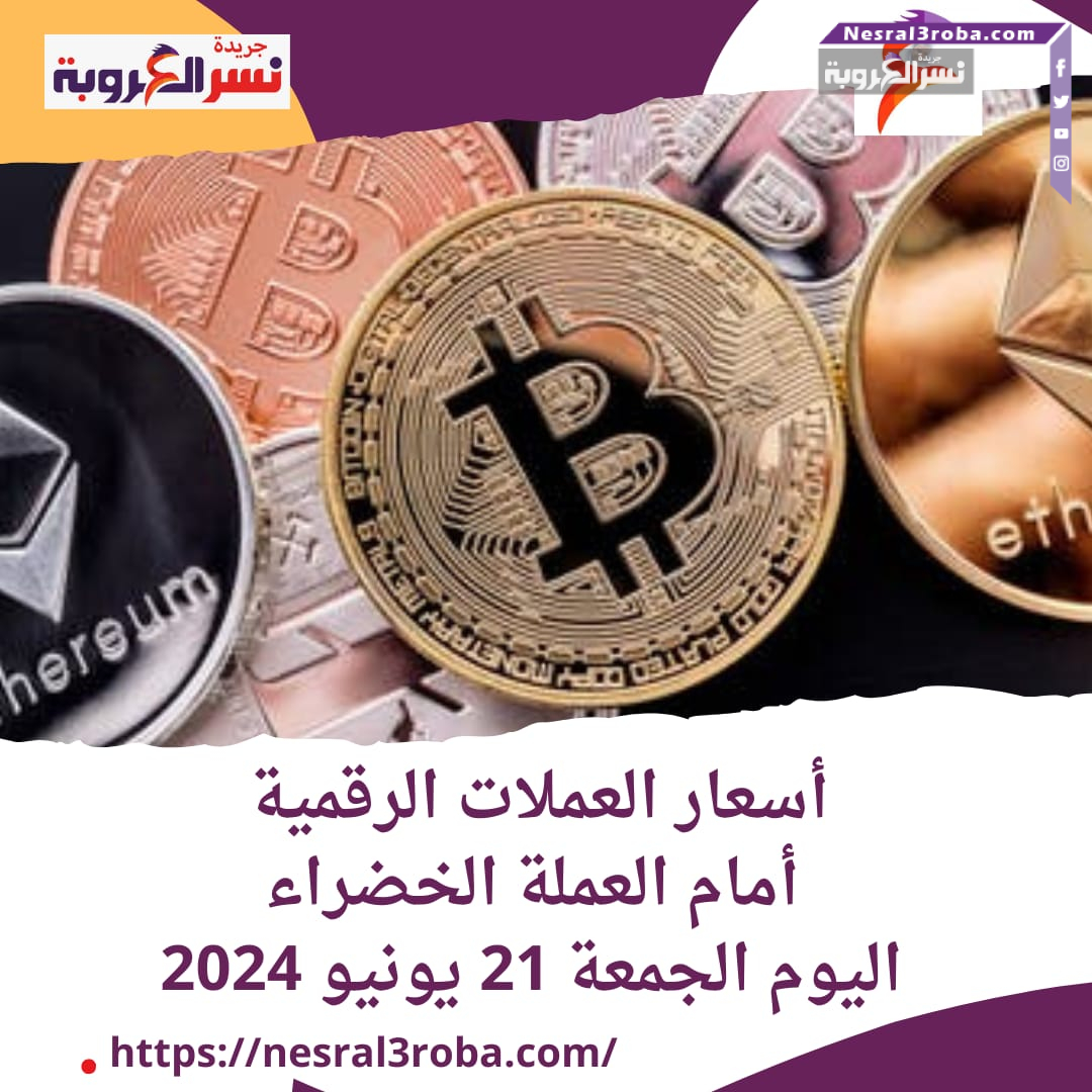 أسعار العملات الرقمية أمام الدولار اليوم الجمعة 21 يونيو 2024