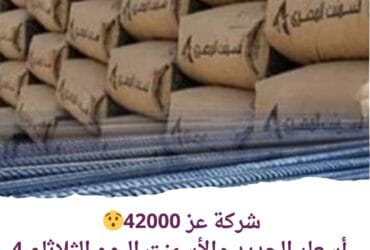 شركة عز 42000.. أسعار الحديد والأسمنت اليوم الثلاثاء 4 يونيو 2024