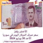الأخضر يقفز ..سعر صرف الدولار اليوم في سوريا الأحد 30 يونيو 2024