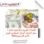 العملات العربية والأجنبية بكام ؟ سعر الصرف الريال السعودي..