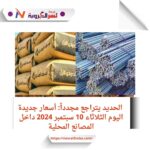 الحديد يتراجع مجدداً: أسعار جديدة اليوم الثلاثاء 10 سبتمبر 2024