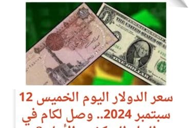 سعر الدولار اليوم الخميس 12 سبتمبر 2024..