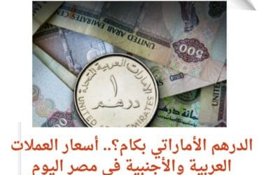 الدرهم الأماراتي بكام؟.. أسعار العملات العربية والأجنبية