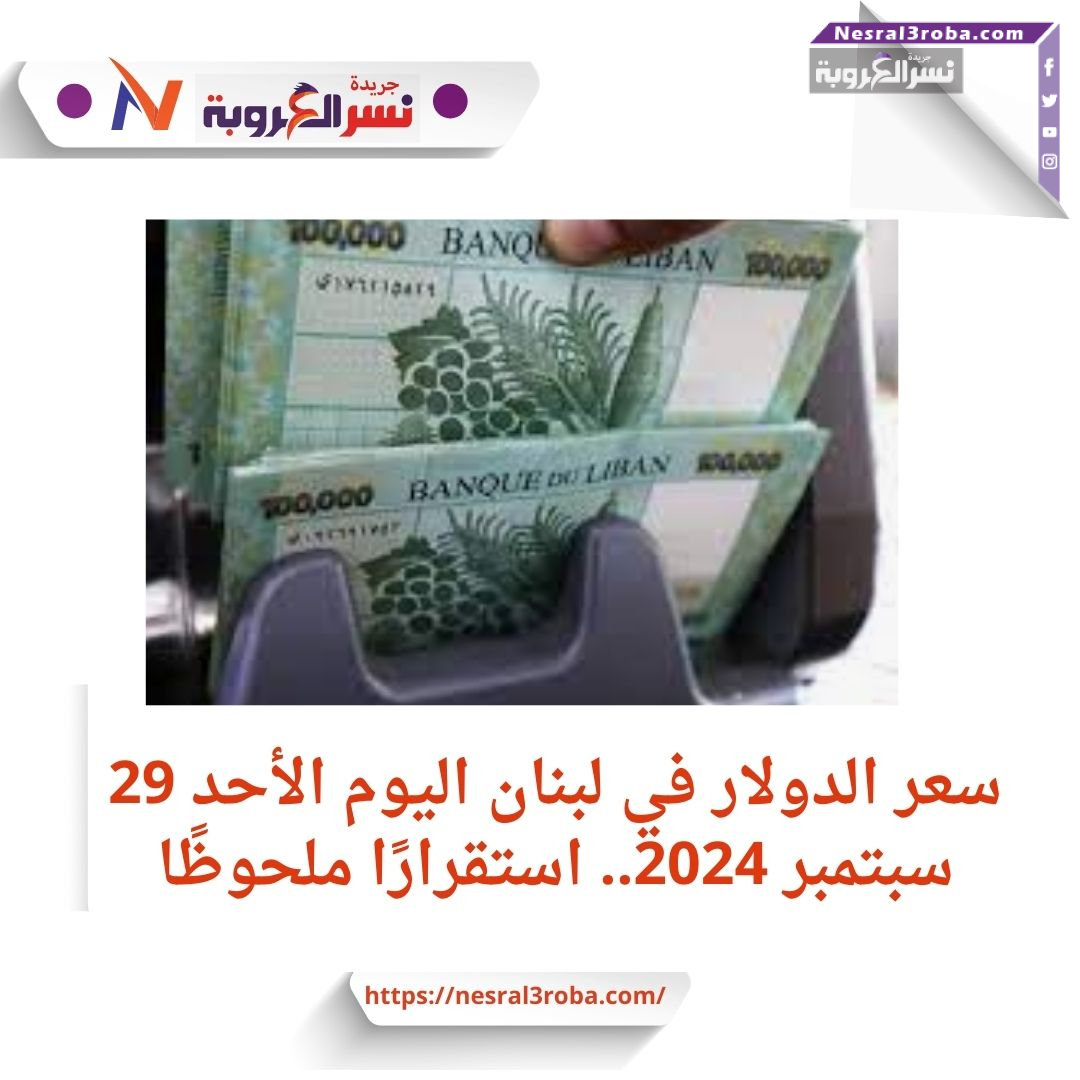 سعر الدولار في لبنان اليوم الأحد 29 سبتمبر 2024.. استقرارًا ملحوظًا