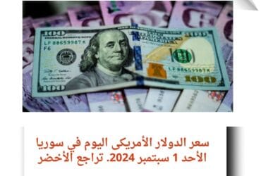 سعر الدولار الأمريكى اليوم في سوريا الأحد 1 سبتمبر 2024.