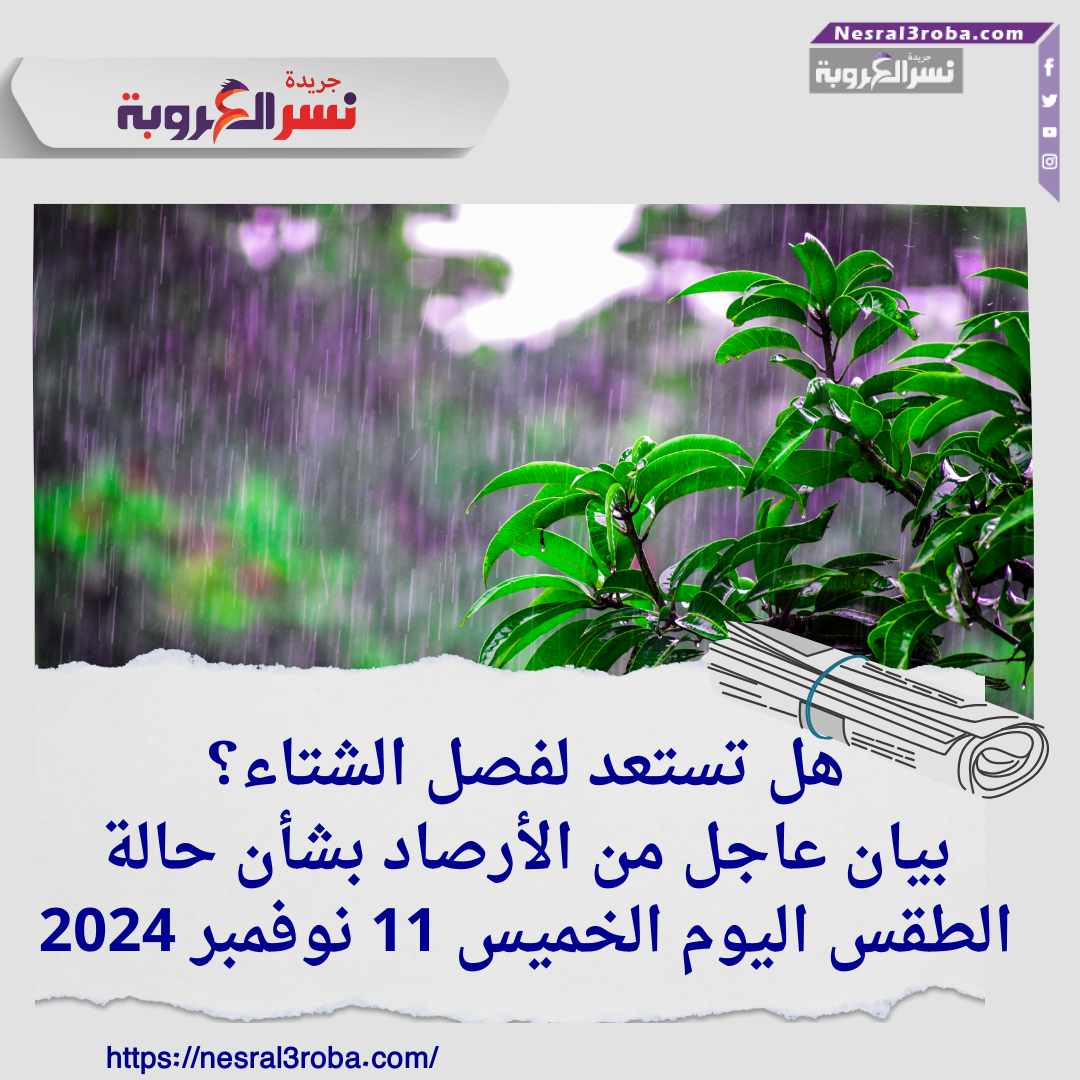 هل تستعد لفصل الشتاء؟بيان عاجل من الأرصاد بشأن حالة الطقس اليوم الخميس 11 نوفمبر 2024