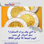 ما الذي يقف وراء الاستقرار؟سعر الدولار اليوم الجمعة 15 نوفمبر 2024
