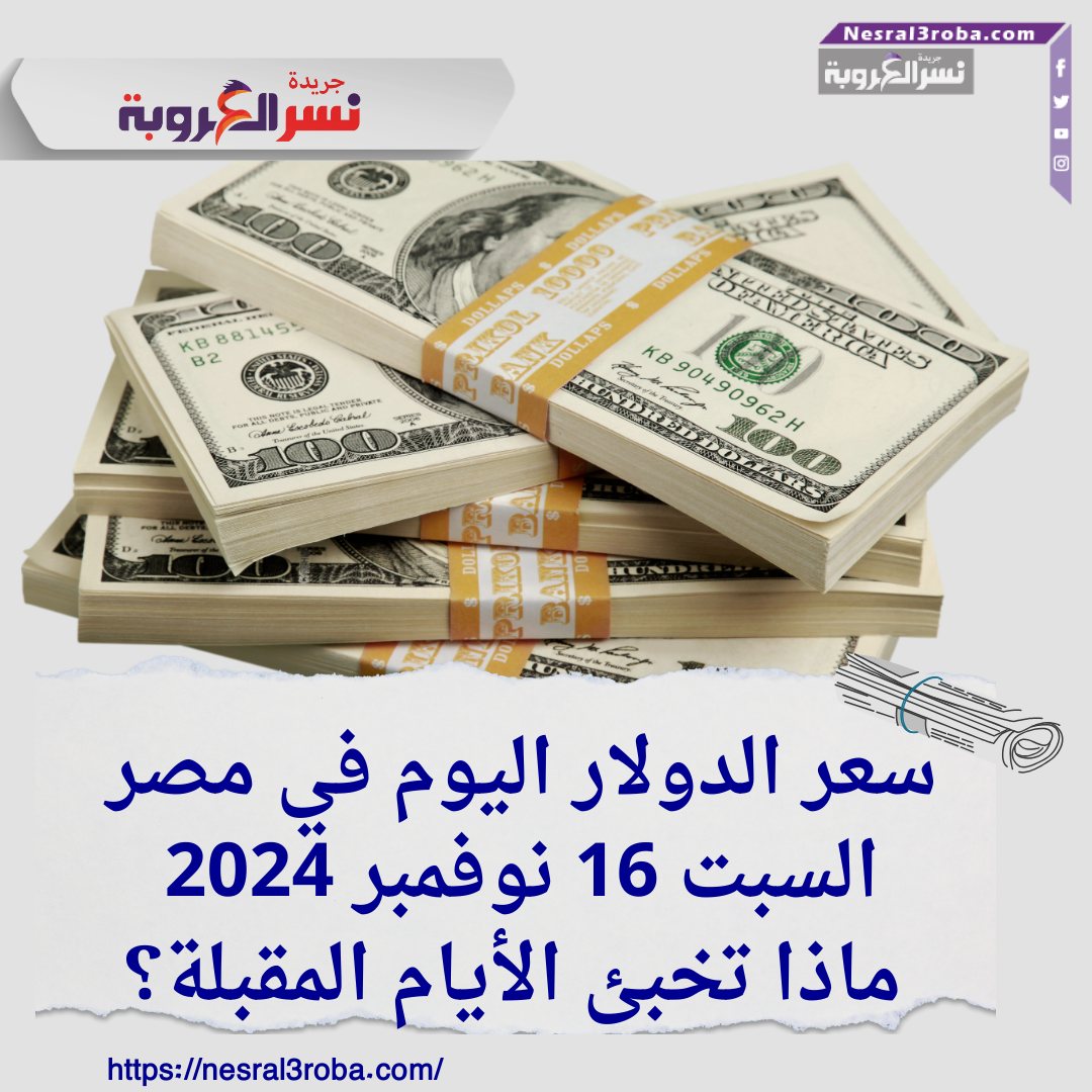 سعر الدولار اليوم في مصر السبت 16 نوفمبر 2024.. ماذا تخبئ الأيام المقبلة؟